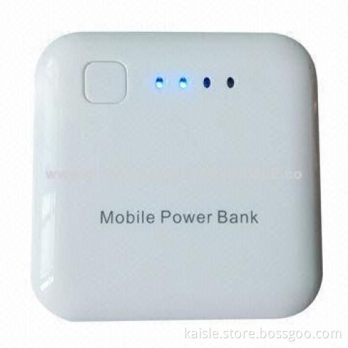 Power Bank with 2,000mAh Capacity, Lithium Polymer Battery, 4 Level Power Indicators, LED Torch